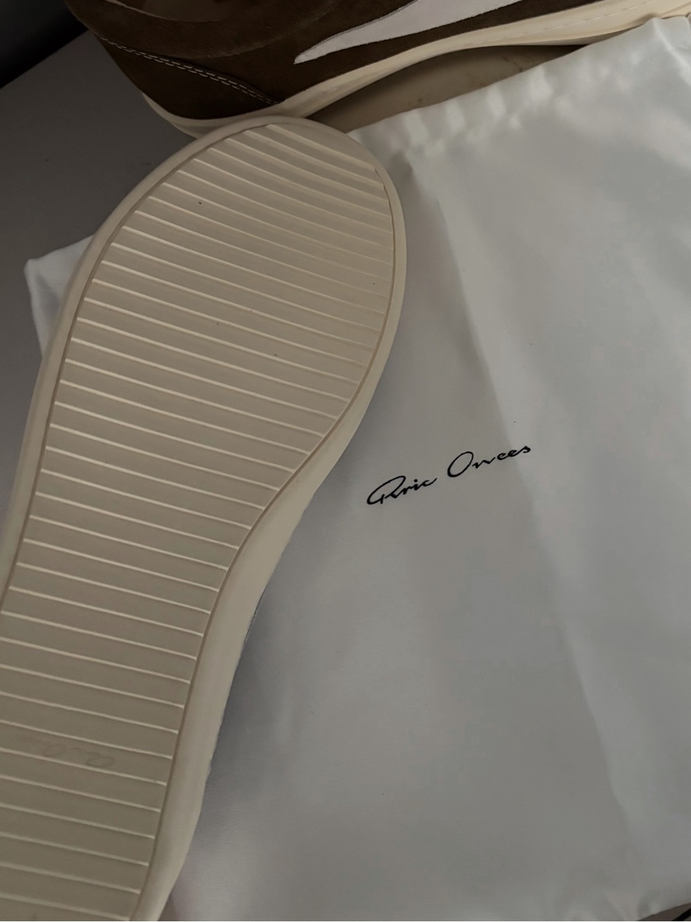 Rick Owen Brown Suede Vintage Sneakers - Picture 2 of 4